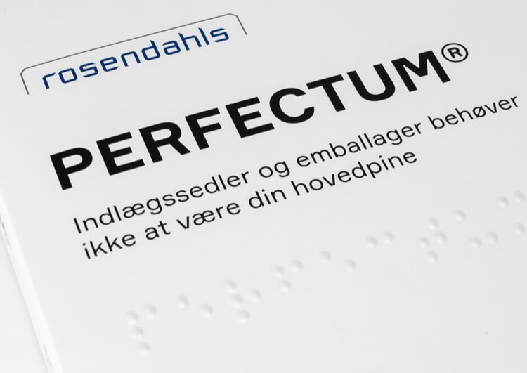 Æsken ligner en fuldstændig normal medicin-emballage.